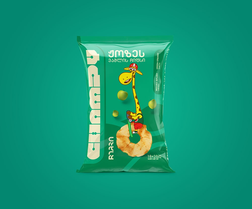 ჟოზეს ვაშლის ჩიფსი 'გრანი სმიტი' (18 გრ)